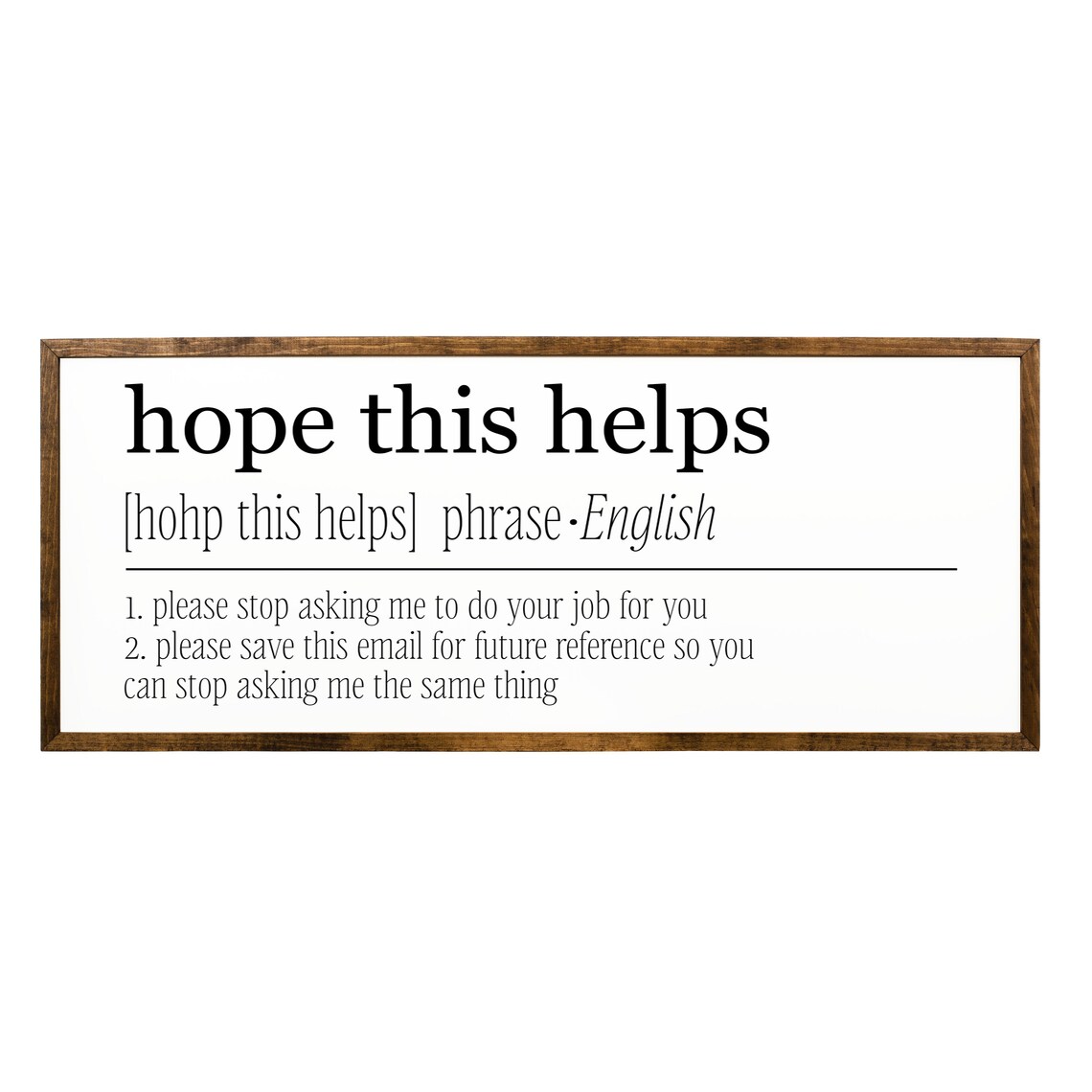 Hope This Helps Definition Funny Office Quote Sign Farmhouse Poster - Image 2