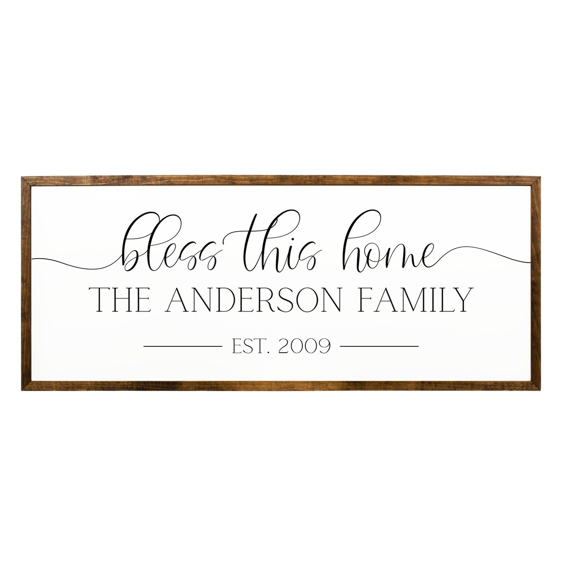 Bless This Home Family Sign, Established Wall Art Print - Image 2