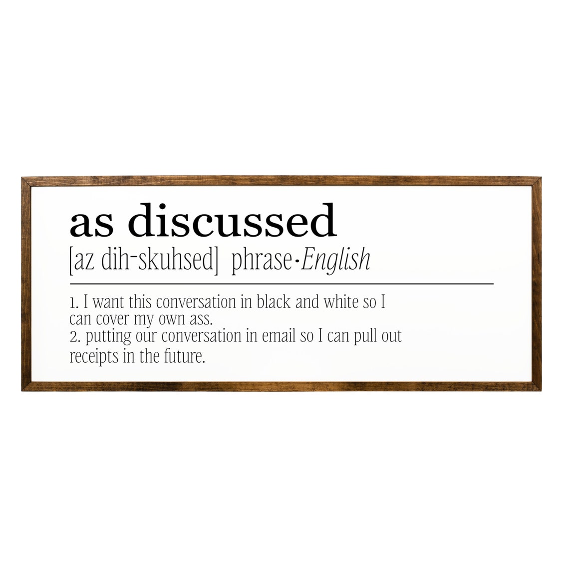 As Discussed Funny Dictionary Definition Office Humor Print Gift - Image 2