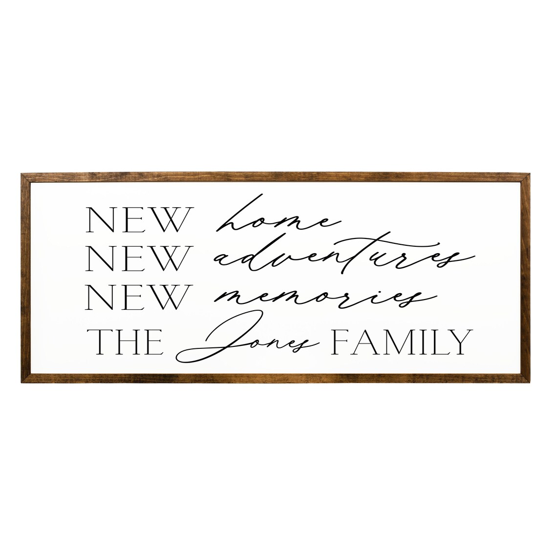 New Home New Adventures New Memories Jones Family Sign Wall Poster - Image 2