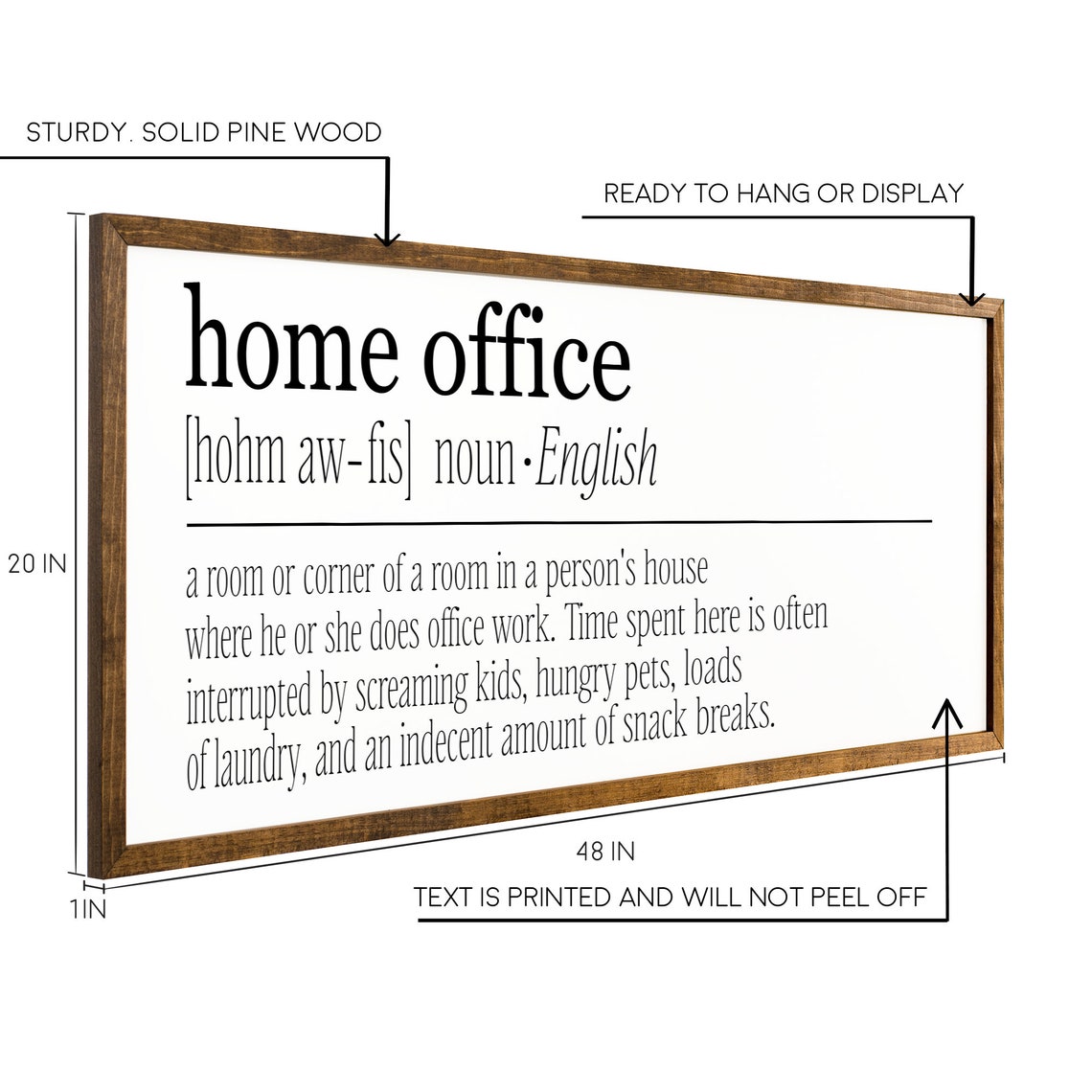Home Office Definition Print Funny Dictionary Style Wall Poster - Image 2