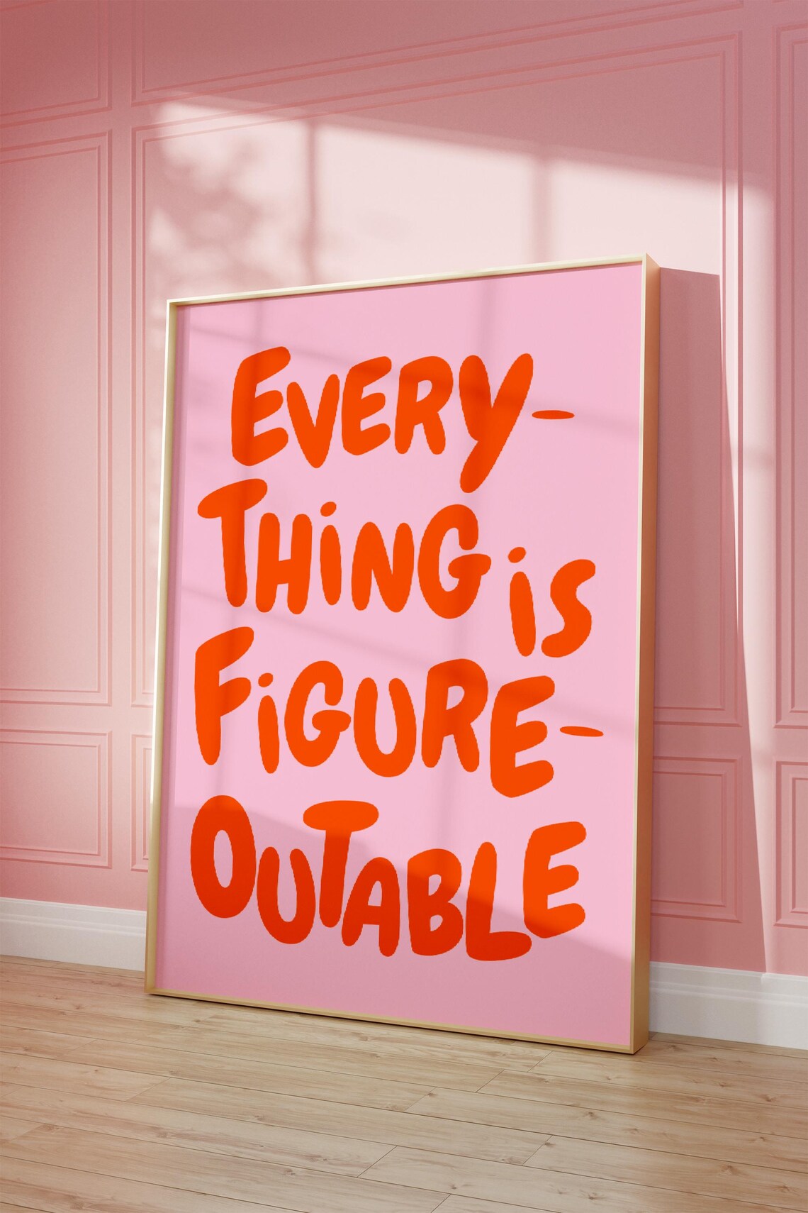 Everything Is Figureoutable Quote Art Print, Motivational - Image 5