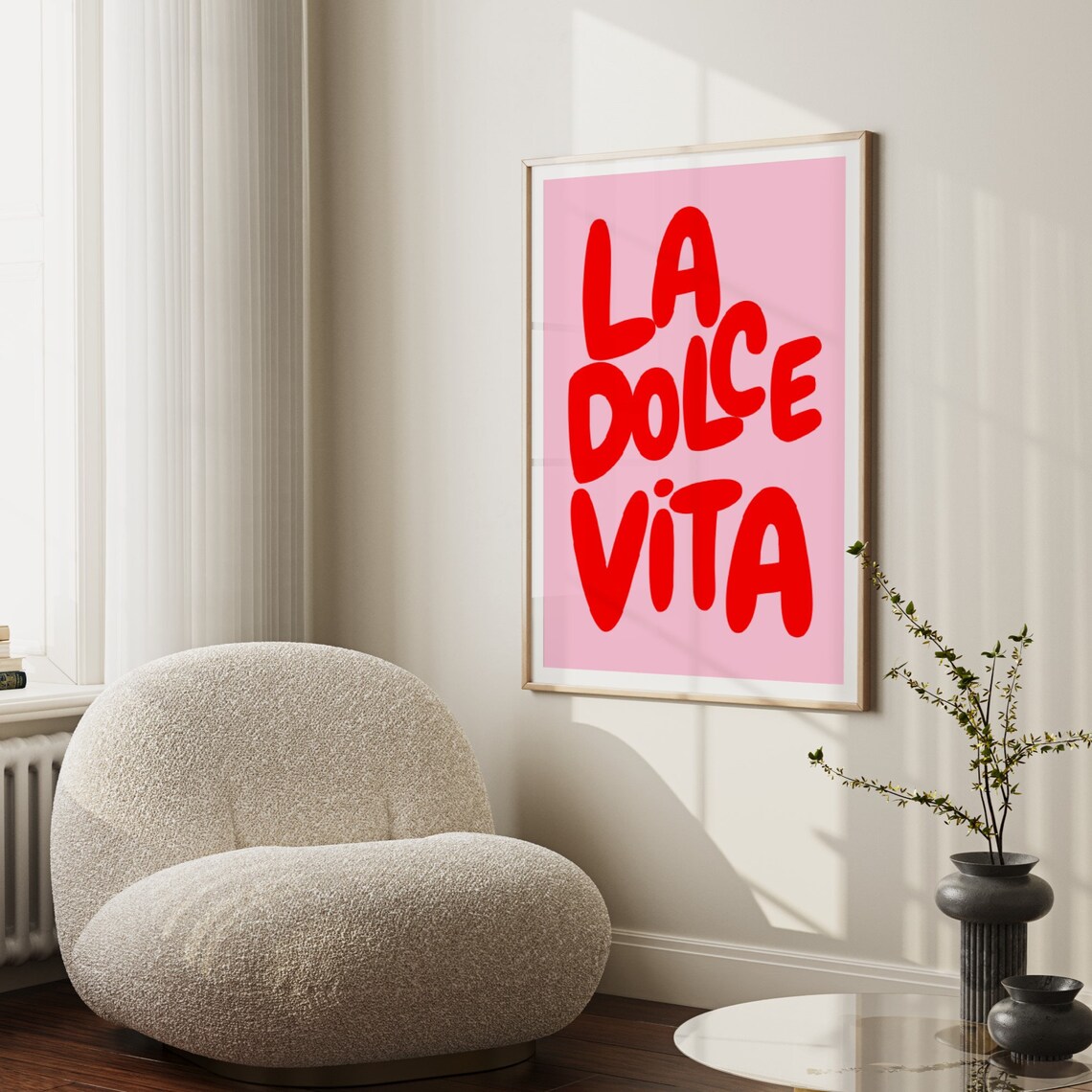 Dolce Vita Italian Phrase Typography Art Print - Image 4