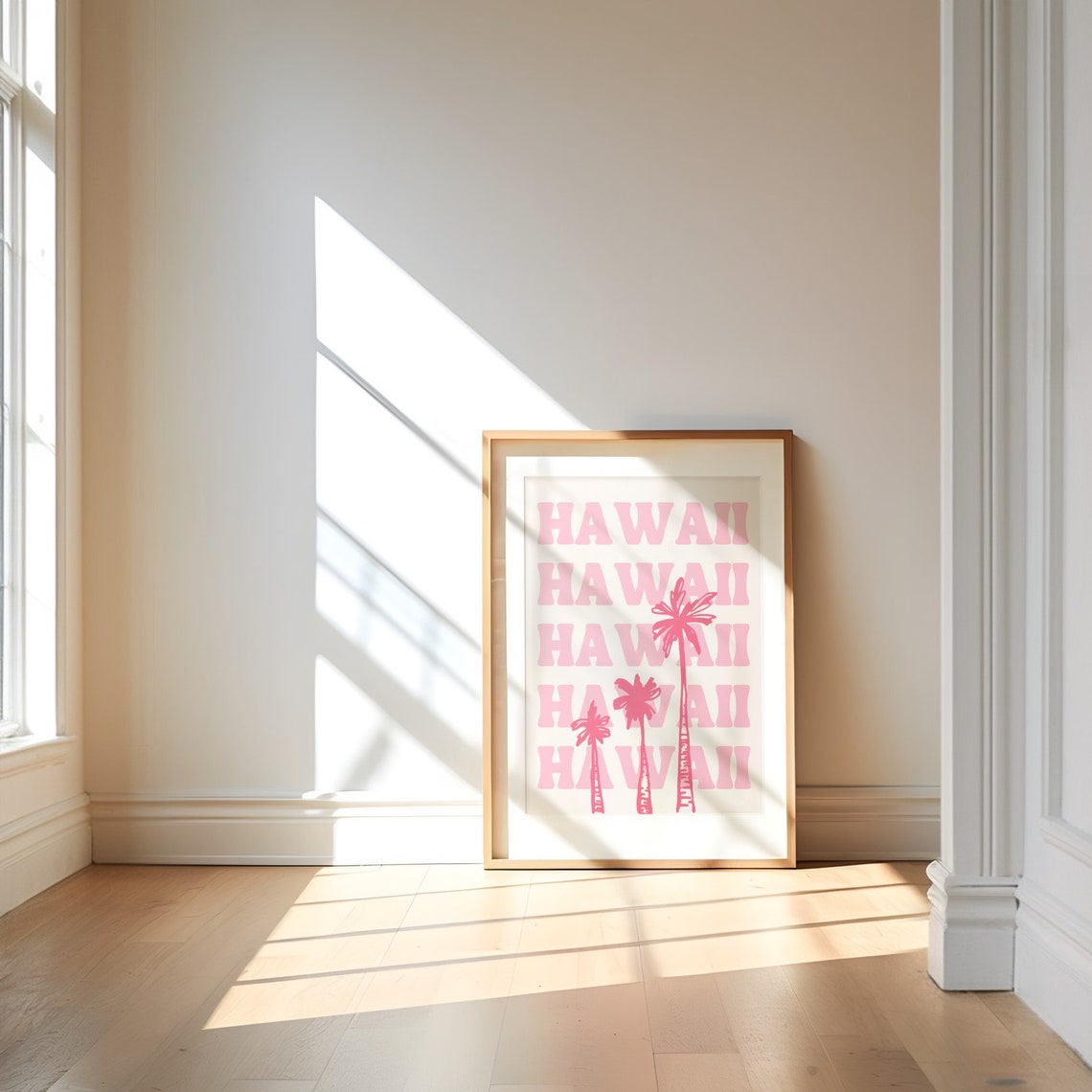 Hawaii Travel Print Pink Hawaii Travel Print Trendy Wall Print Usa Hawaii Poster World Travel Poster Travel Gift - Image 3