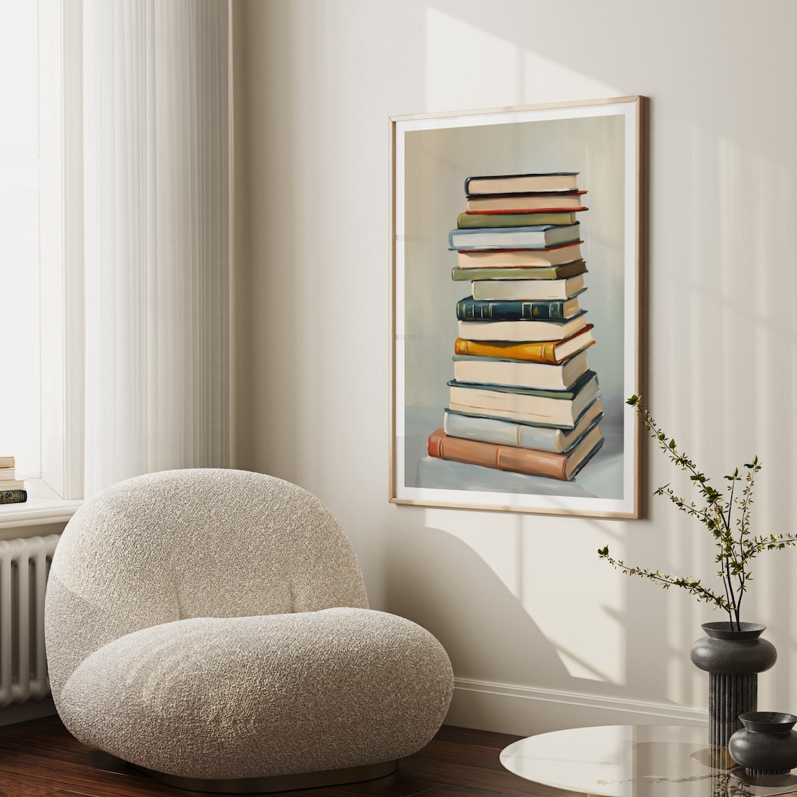 Book Lover Stack Of Books Painting Art Print - Image 5