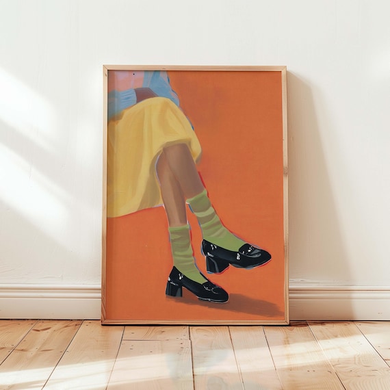 Fashion Legs Wall Art Modern Colorful Girl Print Y2k Style Decor Trendy Poster Apartment Dorm Girly