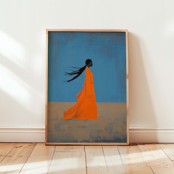 Modern Woman Portrait, Bold Minimalist Art Print