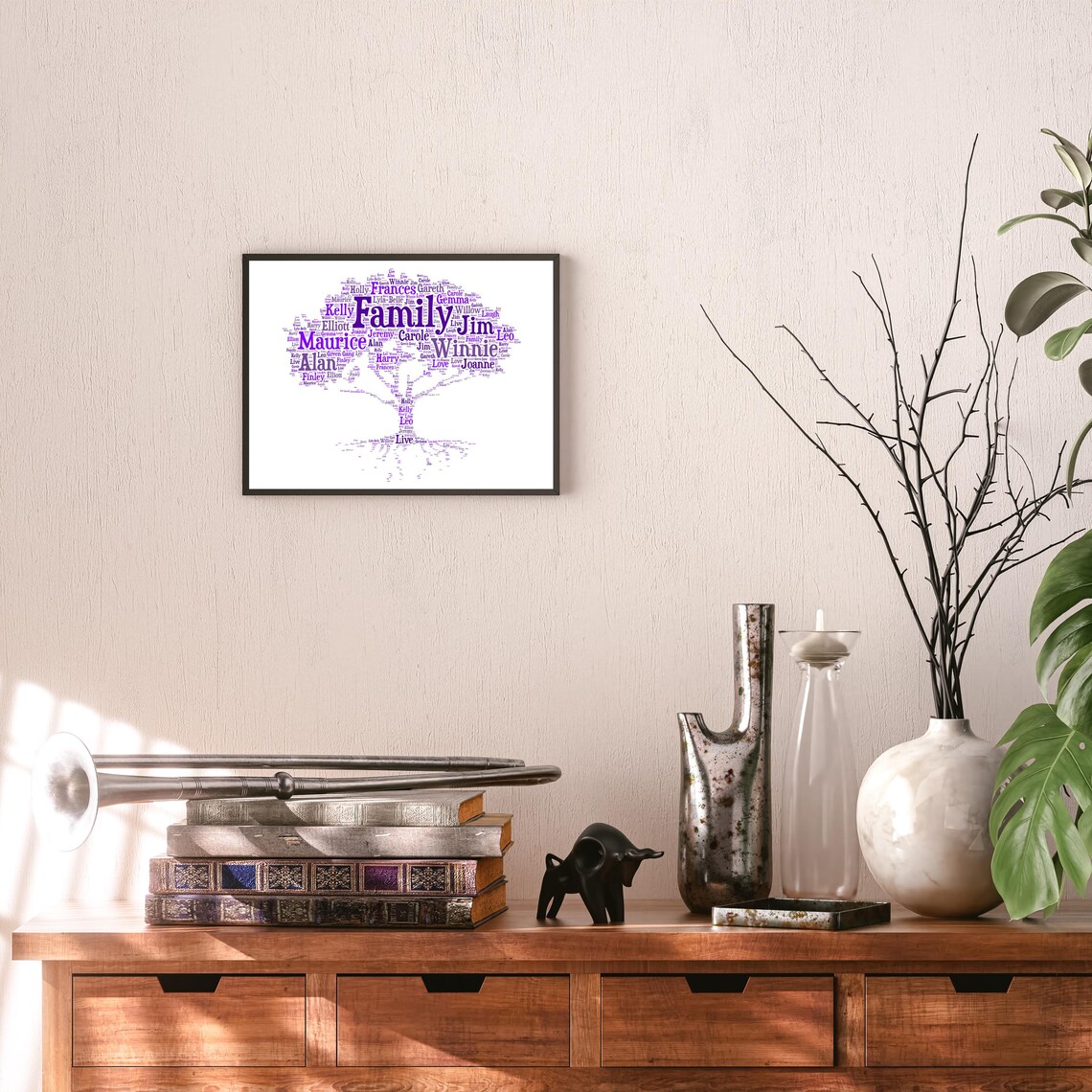 Personalized Family Tree Word Cloud Art Print - Image 2