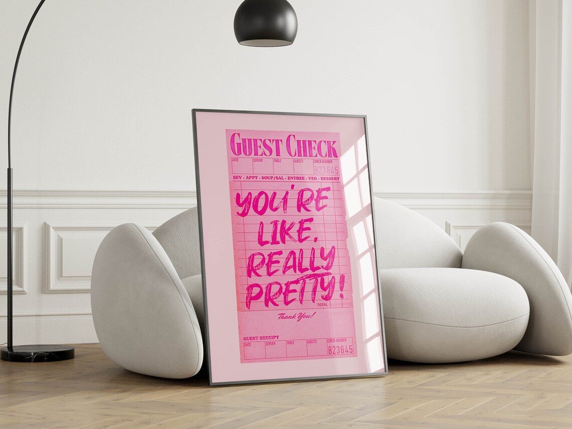 You’re Like Really Pretty Retro Art Print - Image 2