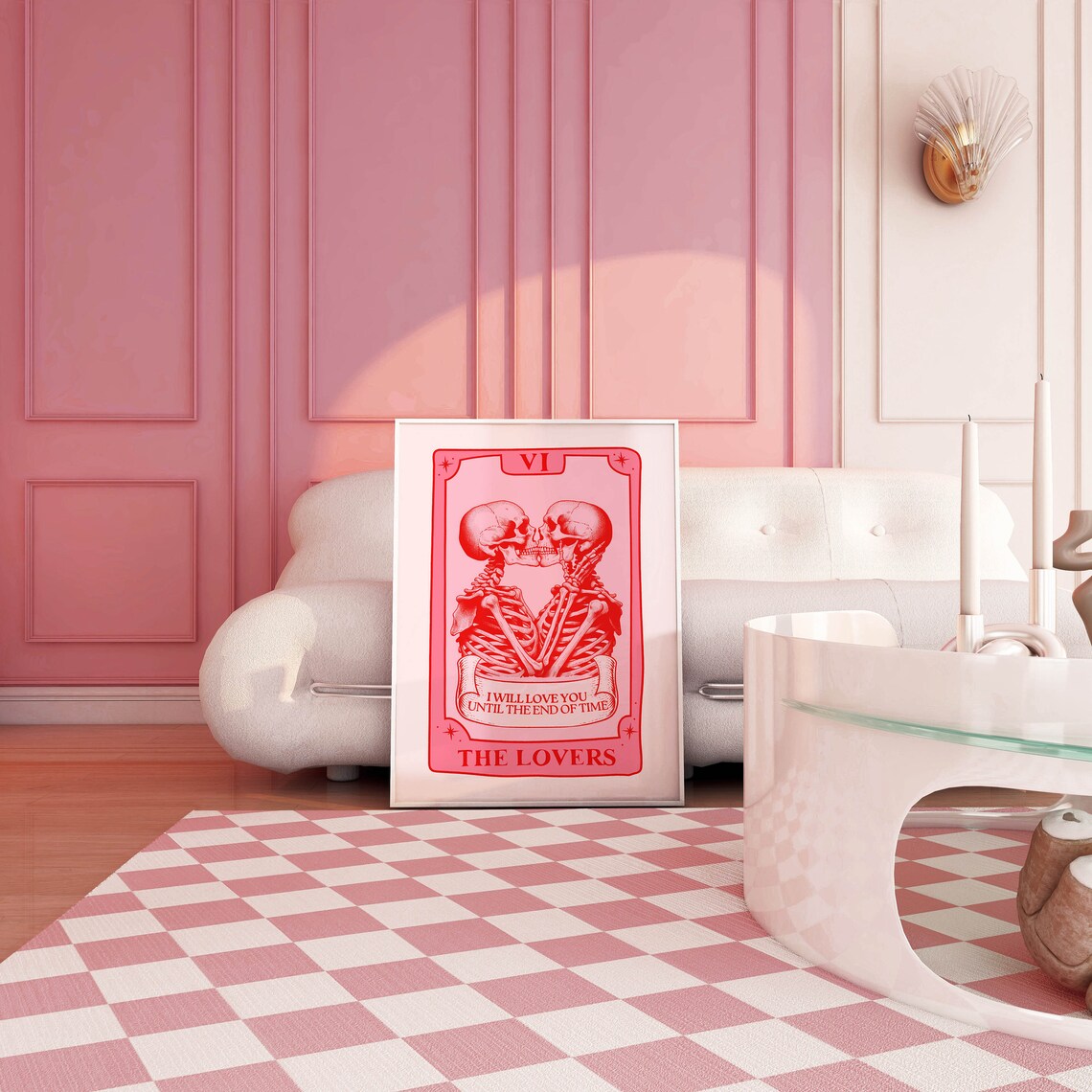 Lovers Tarot Card Apartment Decor Art Print - Image 2