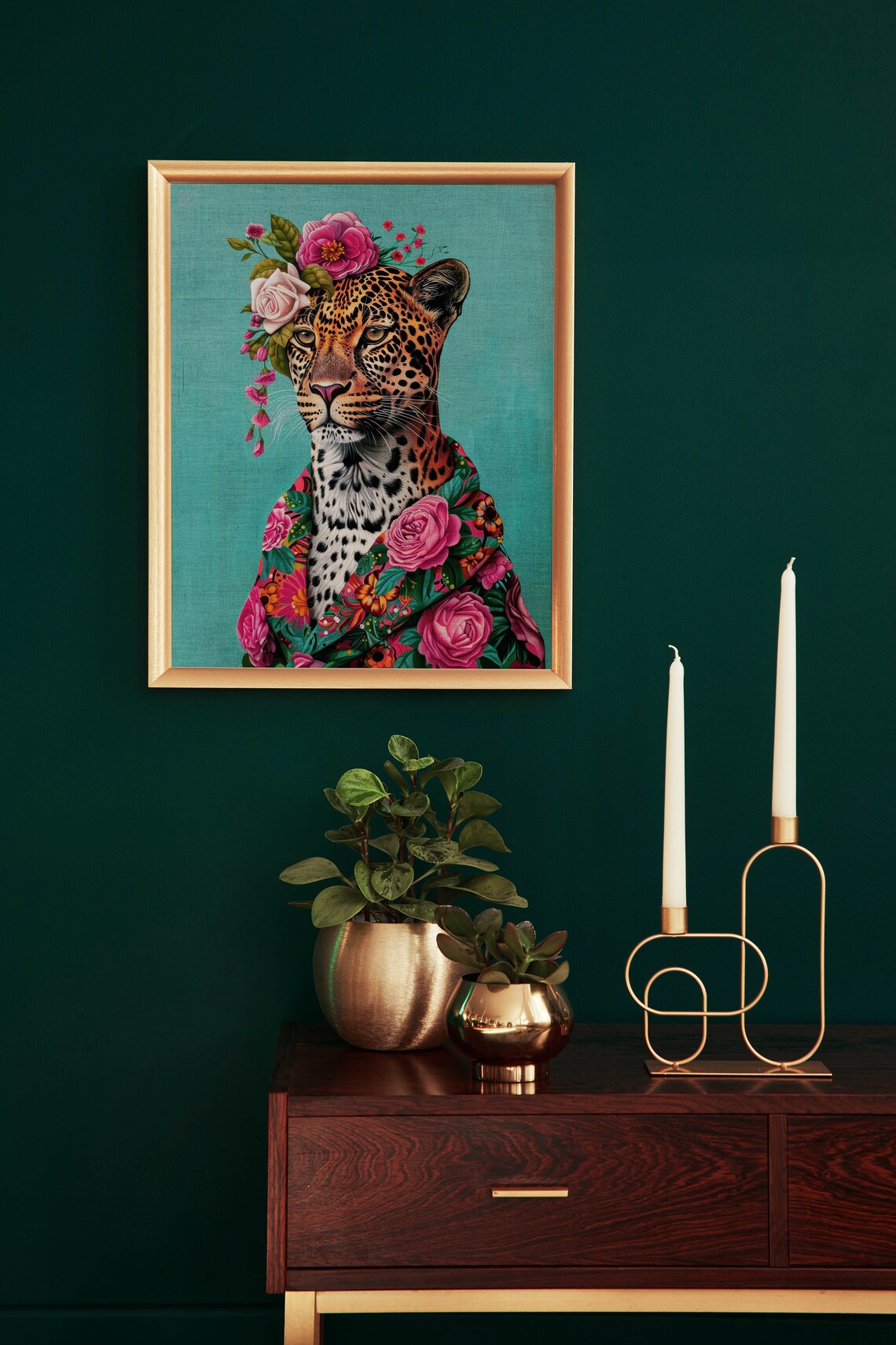 Leopard Animal Print Maximalist Wall Art Print - Image 2
