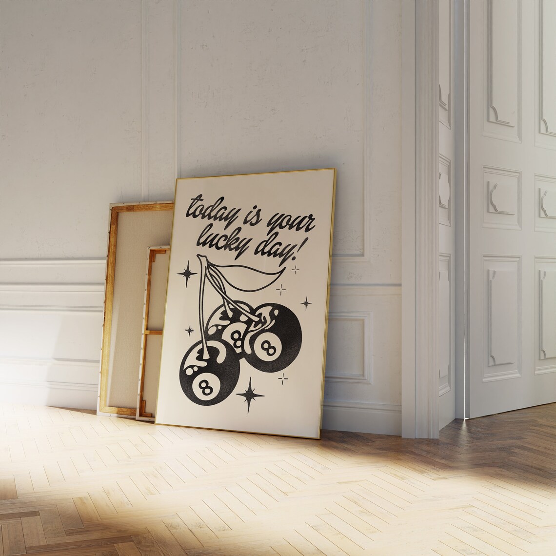 Magic 8 Ball Cherry Poster, Retro Bar Cart Art - Image 2