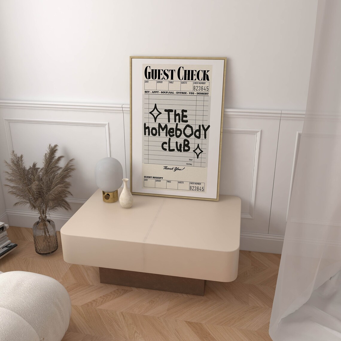 Guest Check The Homebody Club Retro Art Print - Image 3