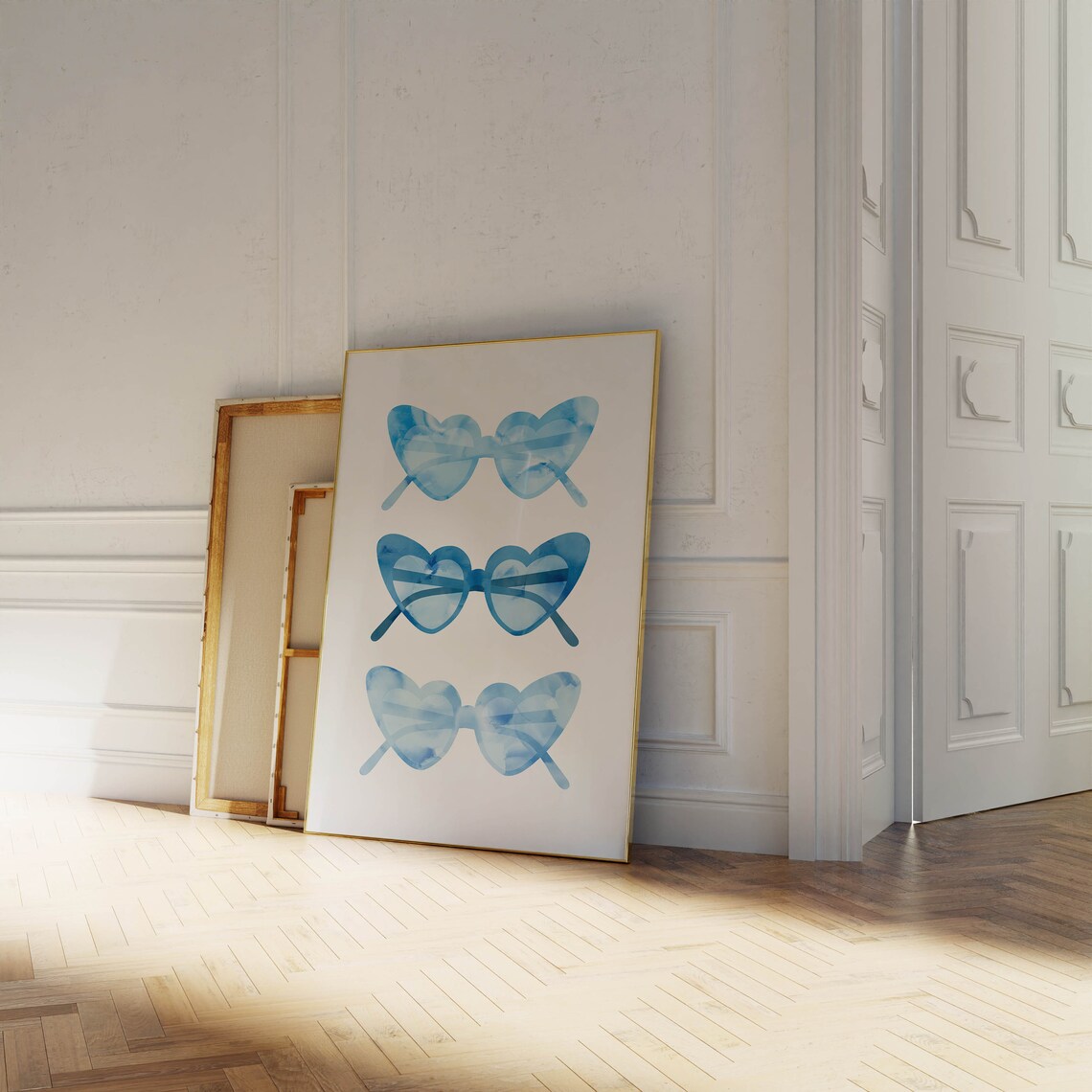 Blue Preppy Aesthetic Art Print, College Decor - Image 2