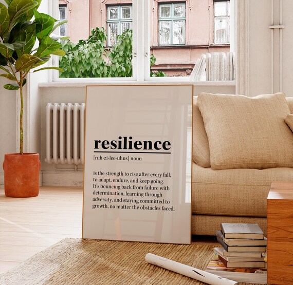 Motivational Wall Art Set Of 3 Grit Resilience Strive