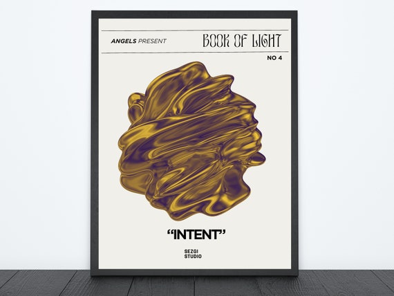 Book Of Light Art Intent Poster Print Love Affirmation Abstract