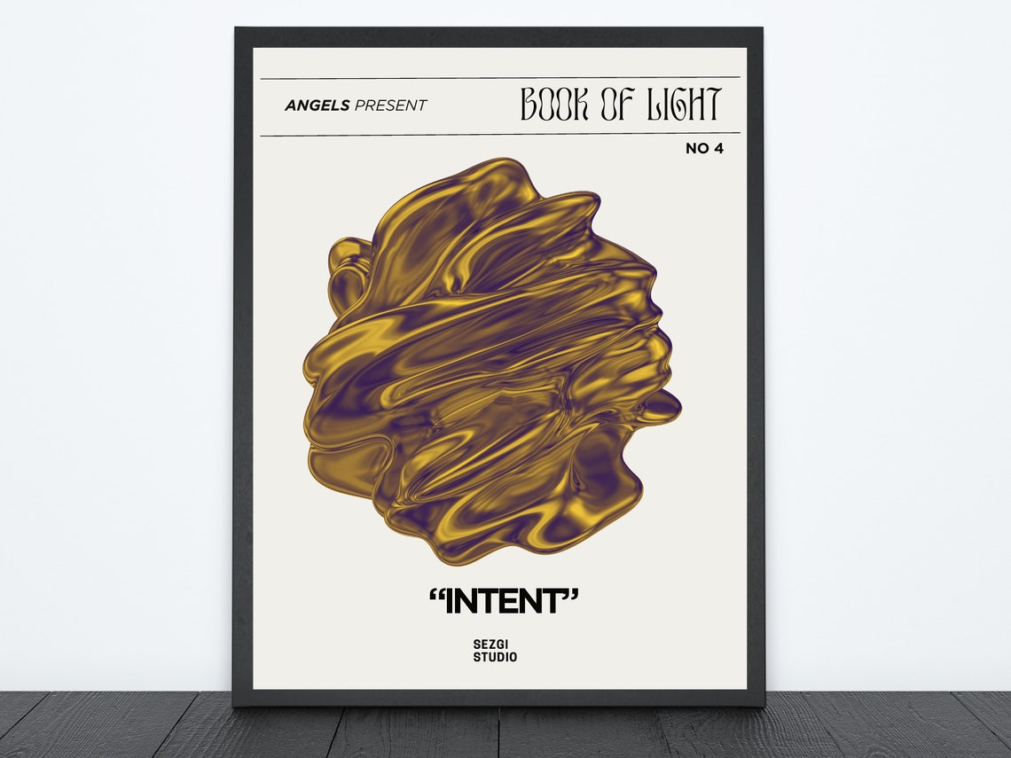 Book Of Light Art Intent Poster Print Love Affirmation Abstract