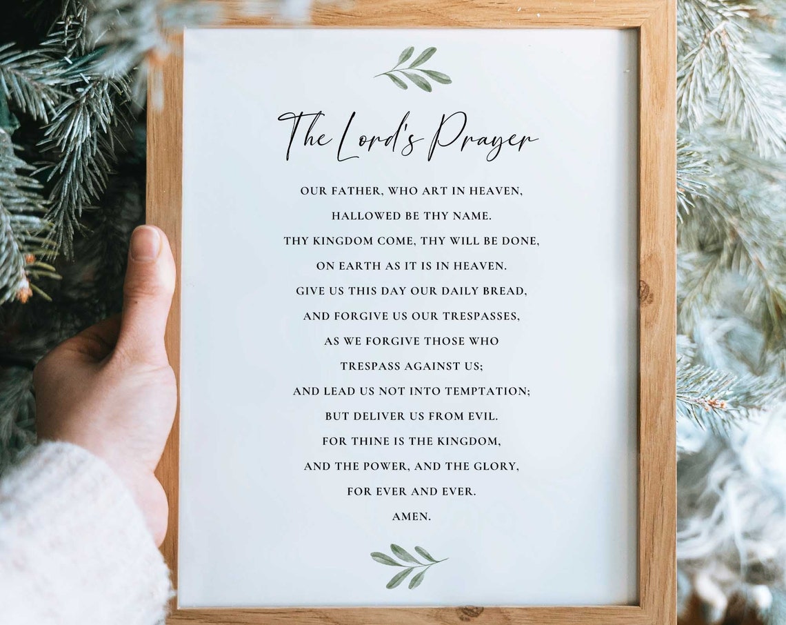 Lord's Prayer Scripture, Farmhouse Christian Art Print - Image 2