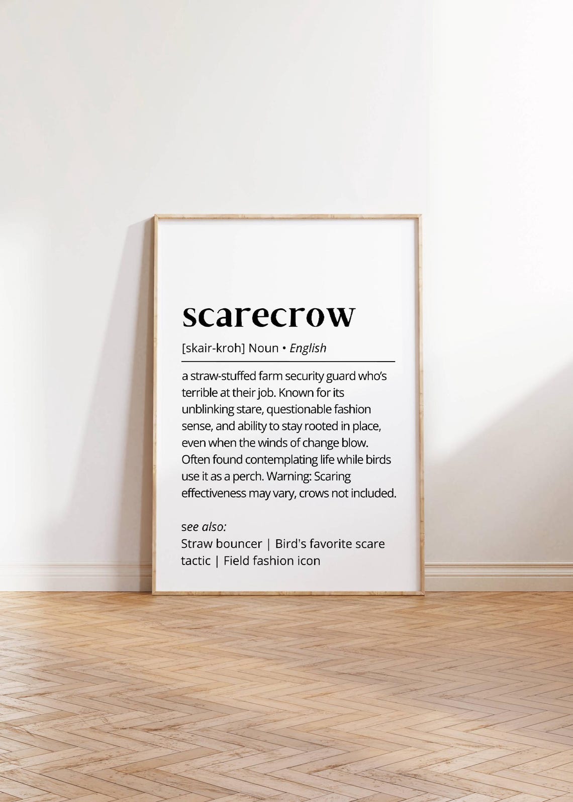Scarecrow Funny Definition Print Halloween Fall Dictionary Decor - Image 2