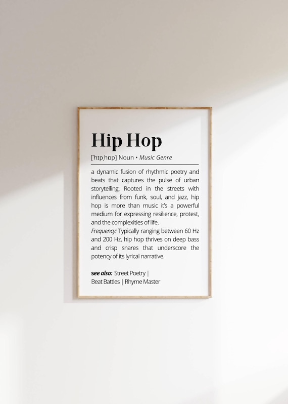 Hip Hop Music Definition Typography Art Print