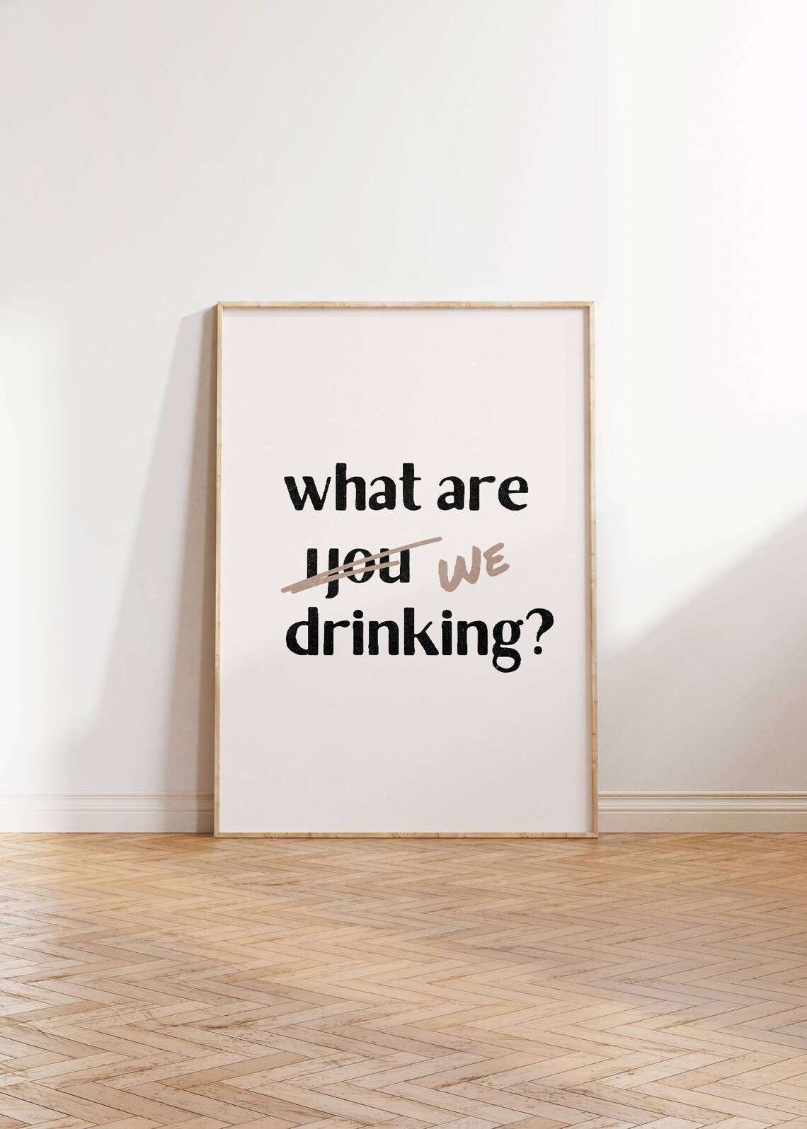 What Are We Drinking Bar Cart Typography Art Print - Image 3