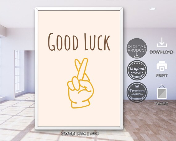 Good Luck Cute Wall Decor Wall Art Retro Print Trendy Wall Art Eclectic Artwork Wall Art For Living Room Drawn Wall Art Minimalist Posterart