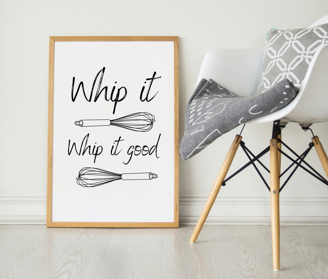 Whip It Whip It Good Whisks Funny Baking Kitchen Quote Poster - Image 2