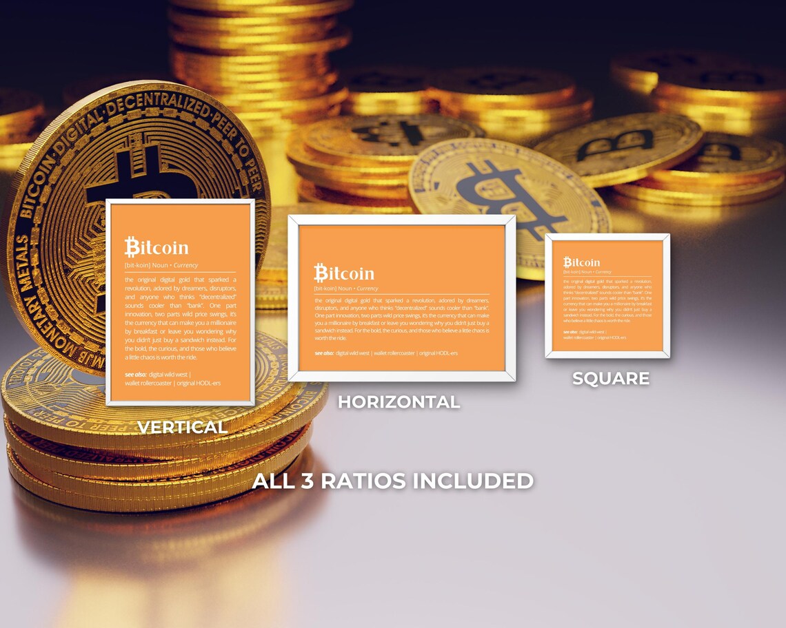 Bitcoin Definition Poster, Minimalist Crypto Humor - Image 3