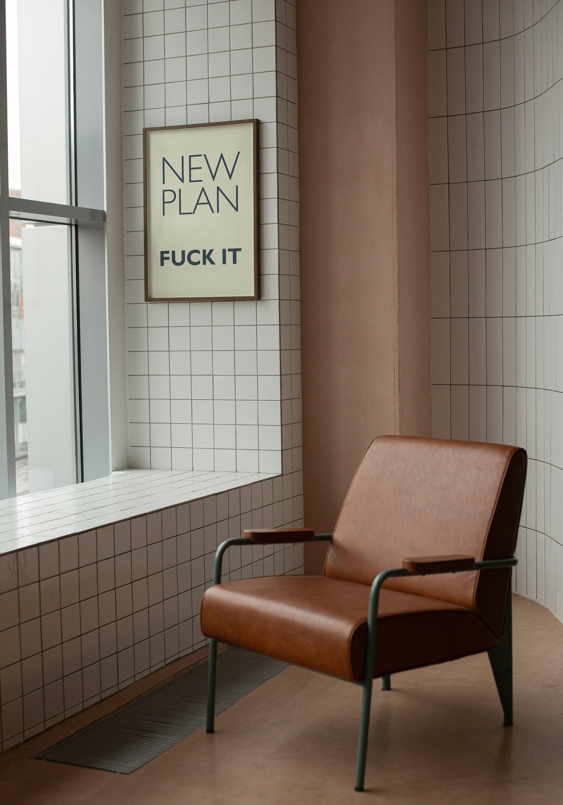 New Plan Fuck It Sarcastic Quote Minimalist Typography Humor Poster - Image 2