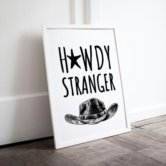 Howdy Poster Howdy Cowboy Western Wall Decor Typography As Art Howdy Print Western Wall Art Quote Wall Art Posters