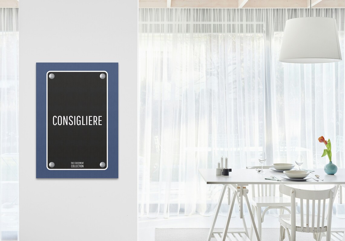 Consigliere The Godfather Black Metal Plaque Quote Movie Fan Poster - Image 2