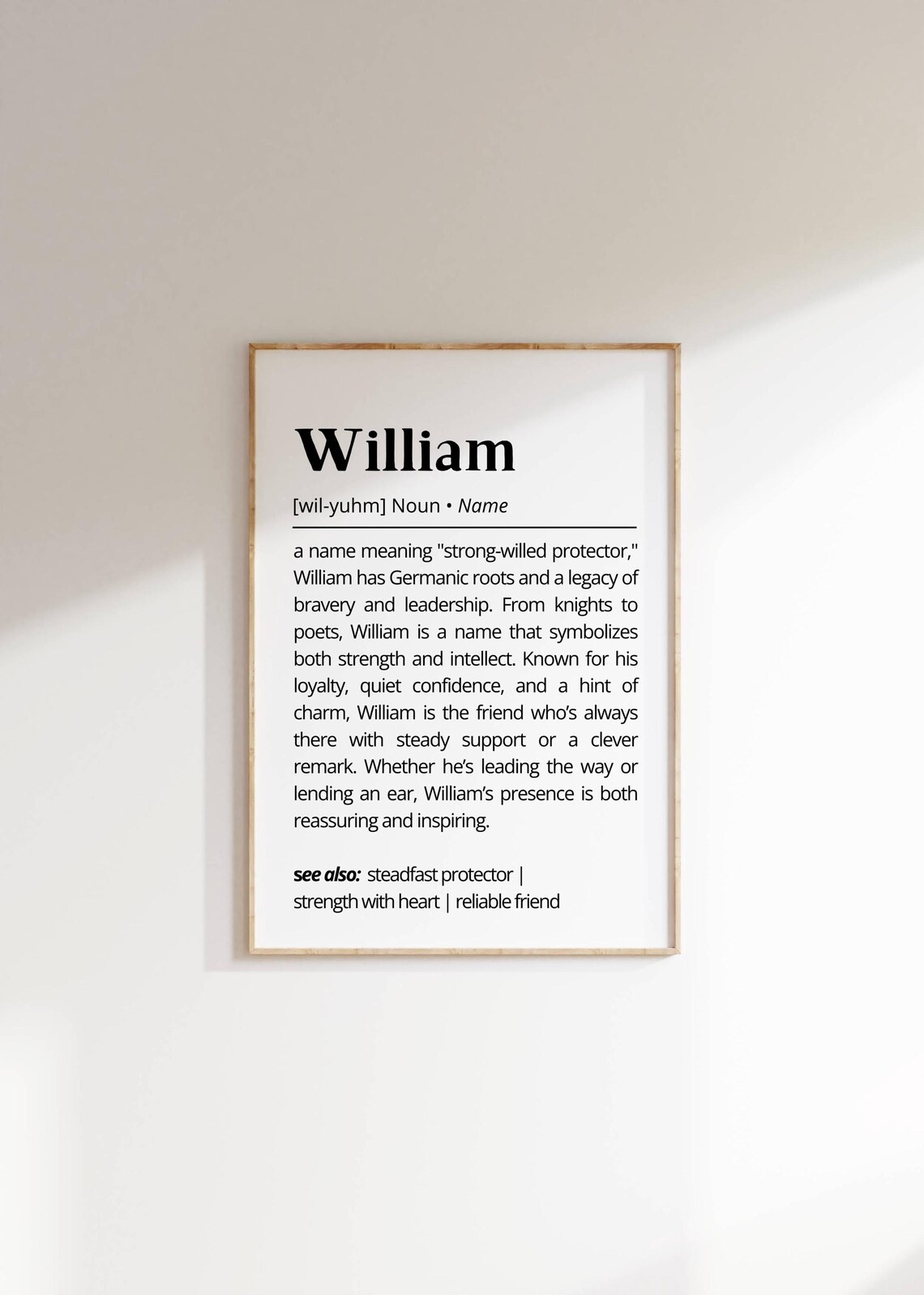 William Name Definition Personalized Minimalist Poster - Image 2