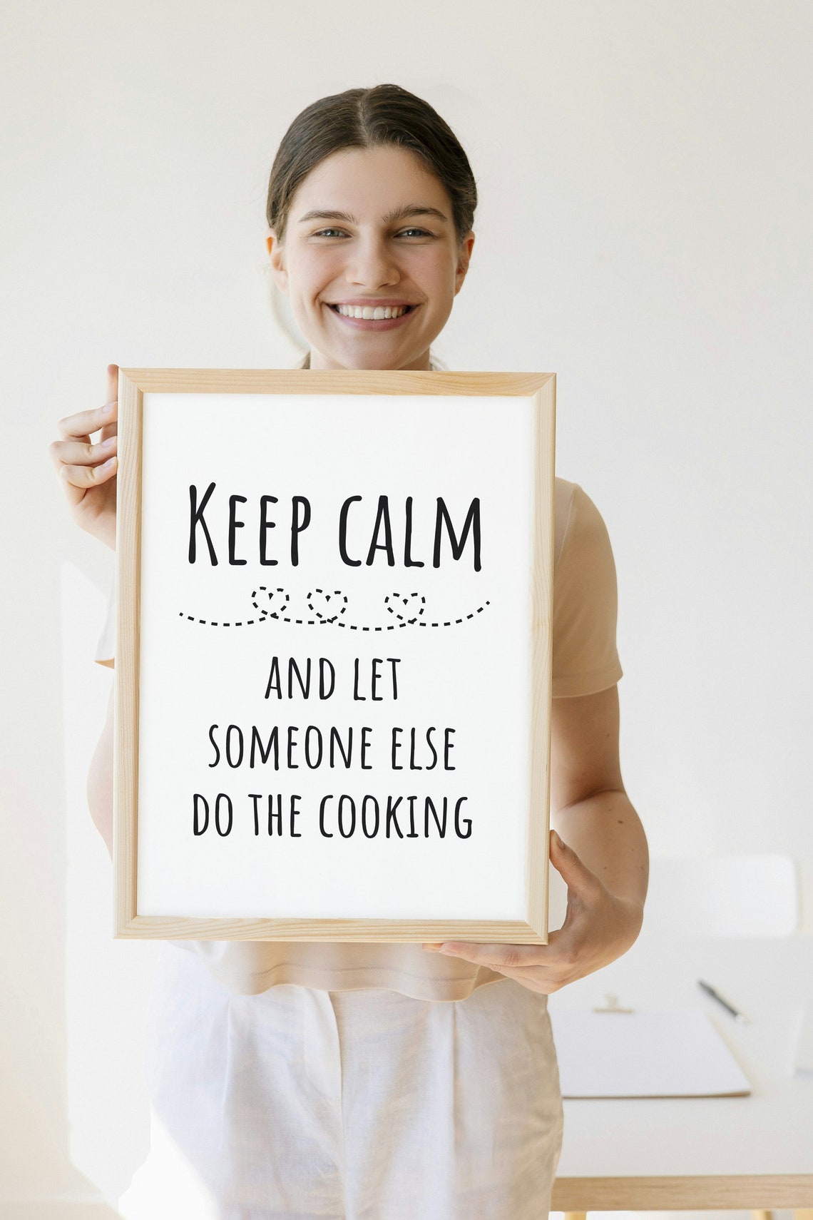 Keep Calm and Let Someone Else Do the Cooking Funny Kitchen Poster - Image 2