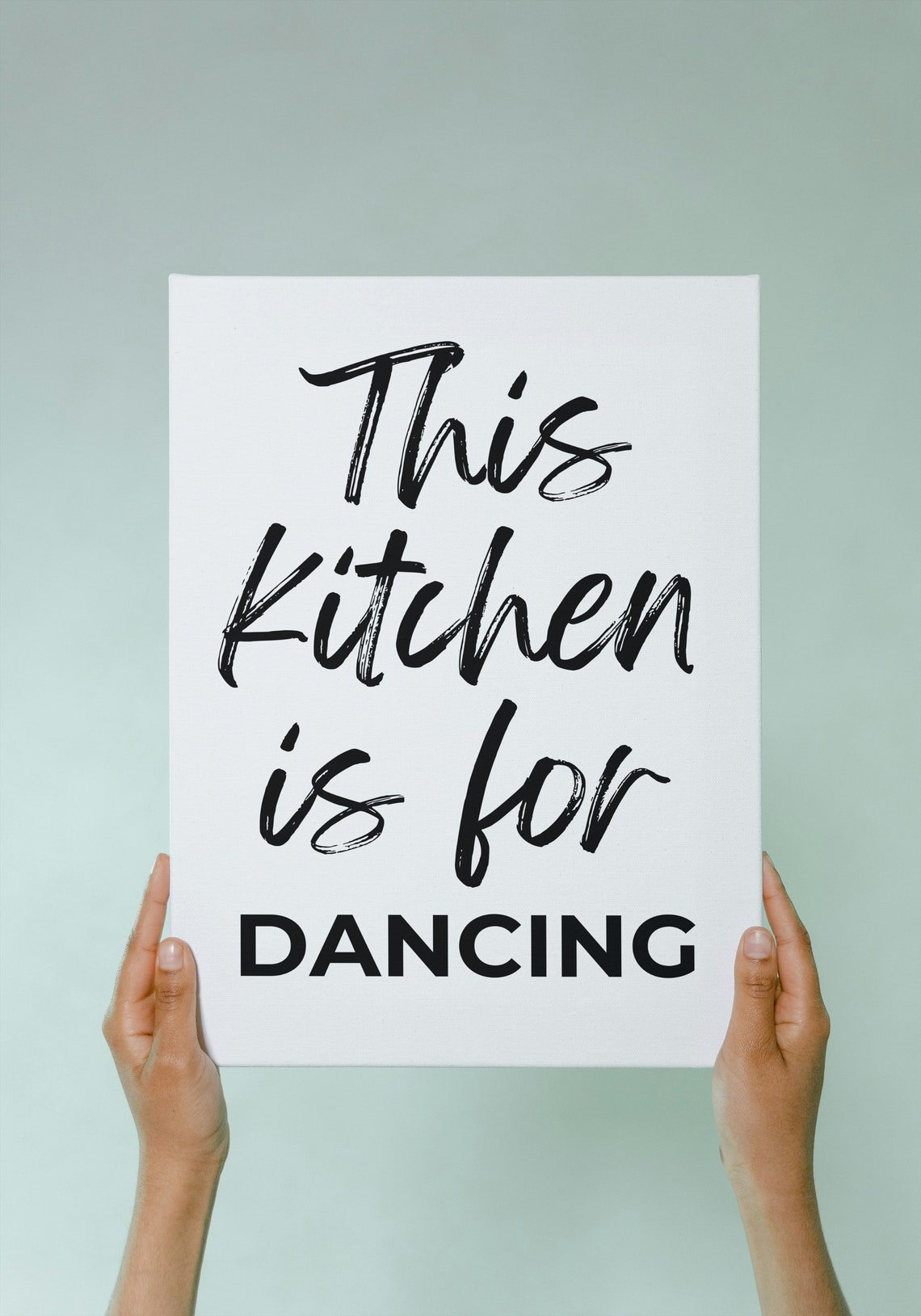This Kitchen Is For Dancing Black White Modern Kitchen Poster - Image 3