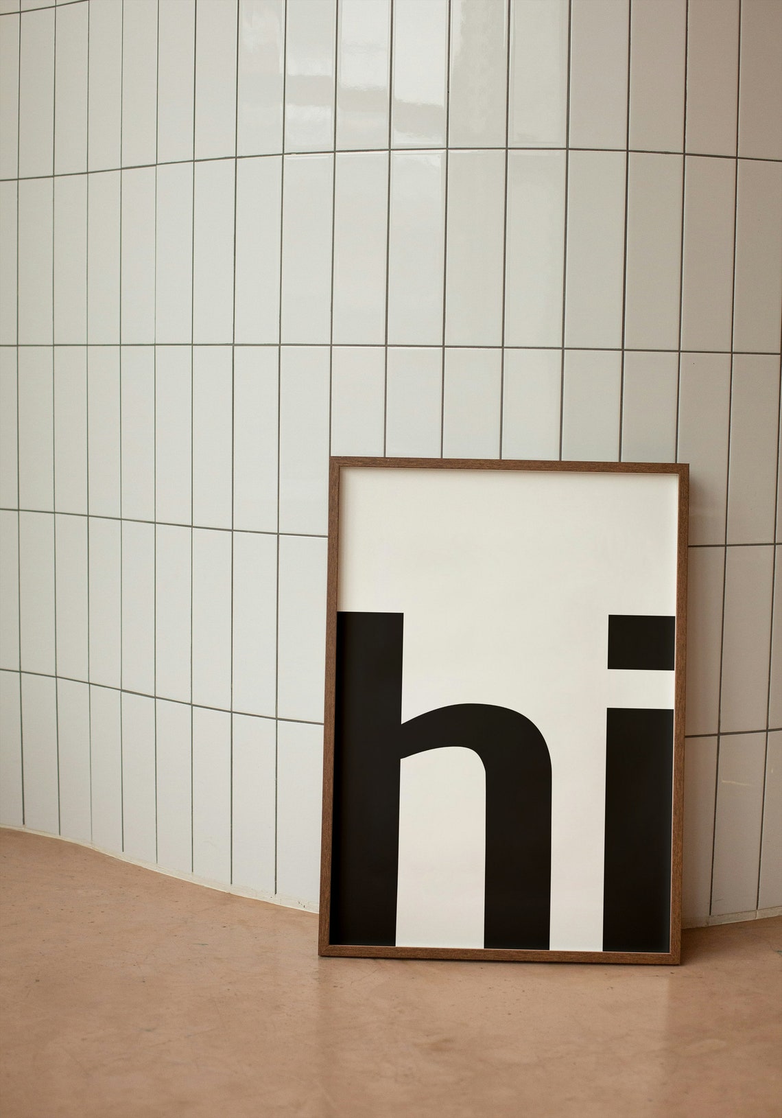 Hi Bold Black Serif Typography Minimalist Gallery Wall Poster - Image 3