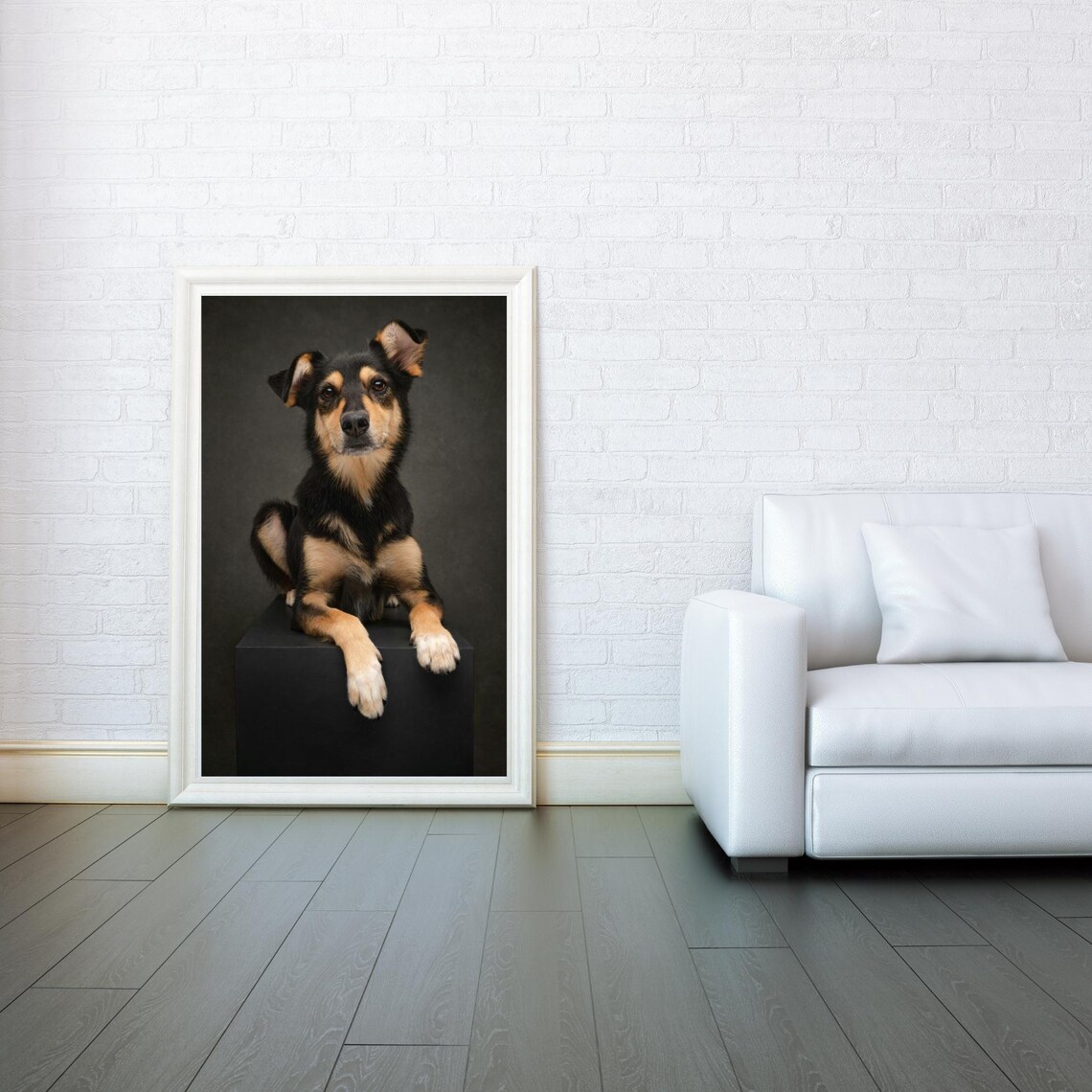 Majestic Dog Portrait, Elegant Black And Tan Photography - Image 6