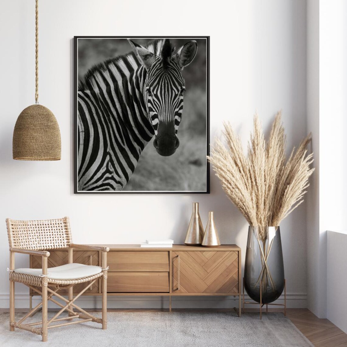 Monochrome Zebra, Wildlife Photography Art Print - Image 6