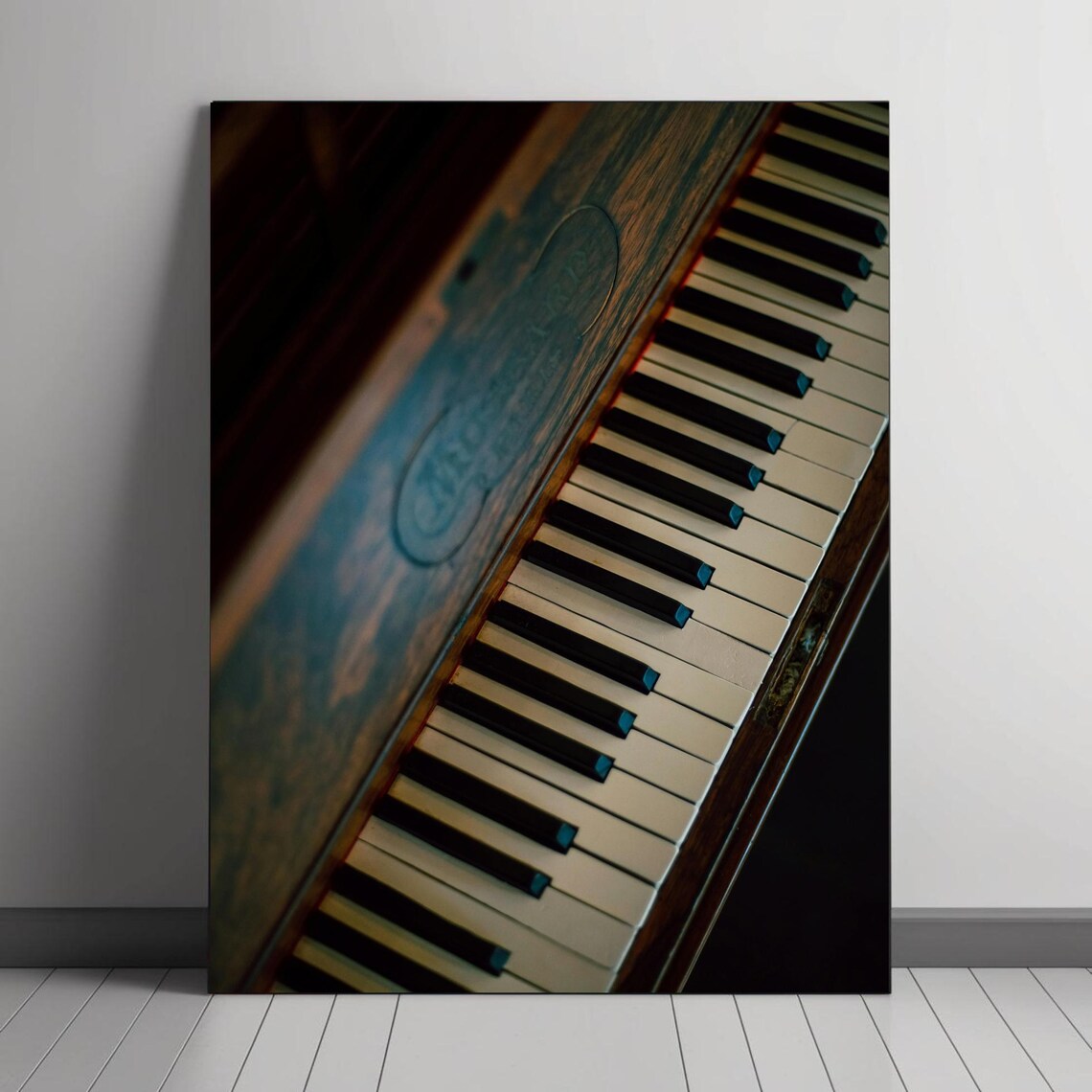 Vintage Piano Keys Art Print, Antique Music Decor