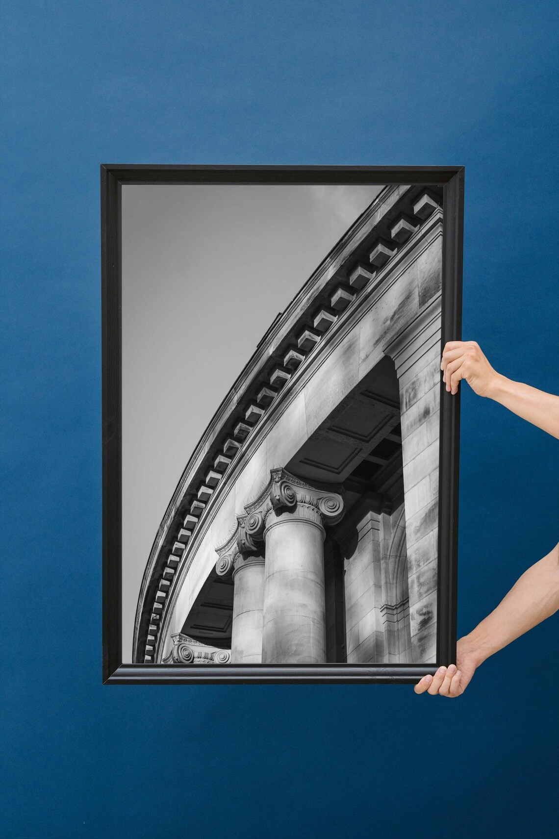 Monochrome Architectural Ionic Columns Art Print - Image 5