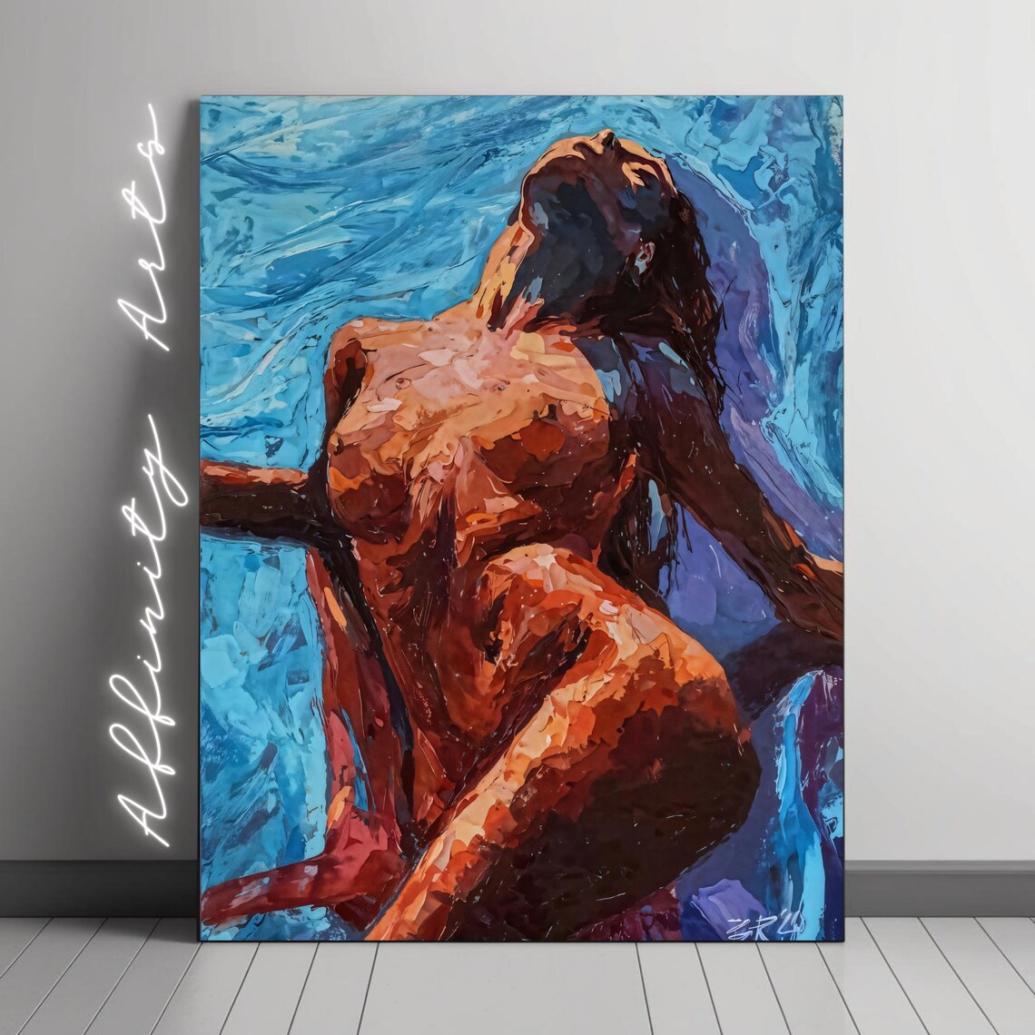 Sensual Abstract Female Art, Modern Nude Woman