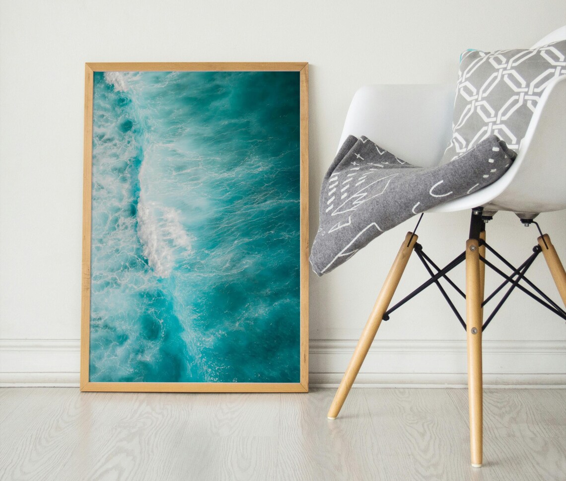 Ocean Waves Abstract Aerial View, Art Print - Image 4