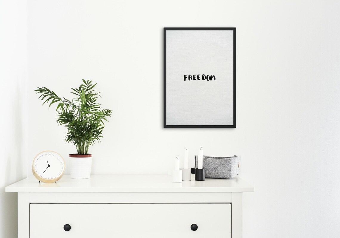Freedom Minimalist Typography Poster, Motivational Decor - Image 4
