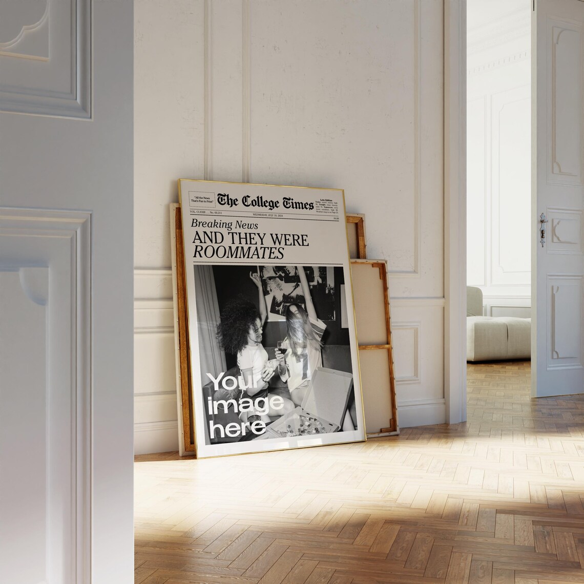 Custom Newspaper Print And They Were Roommates Poster - Image 3