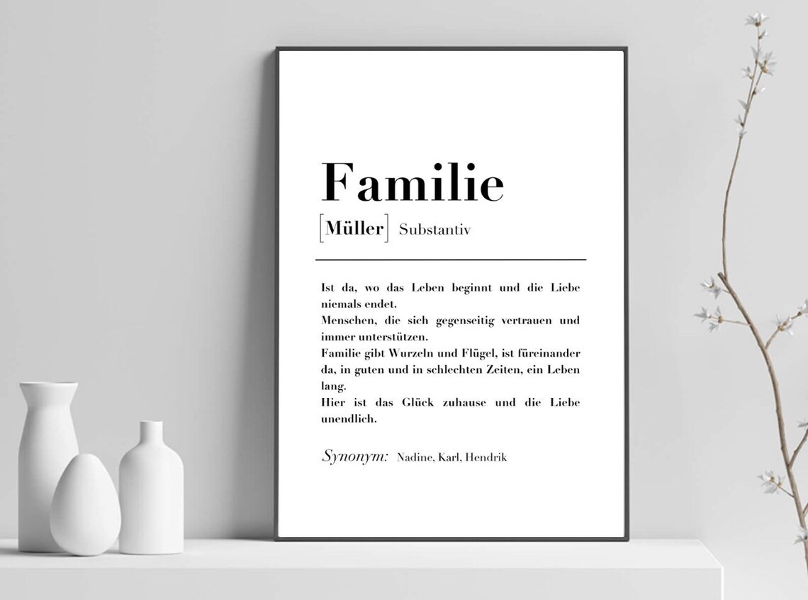 Family Definition Personalized Poster Print