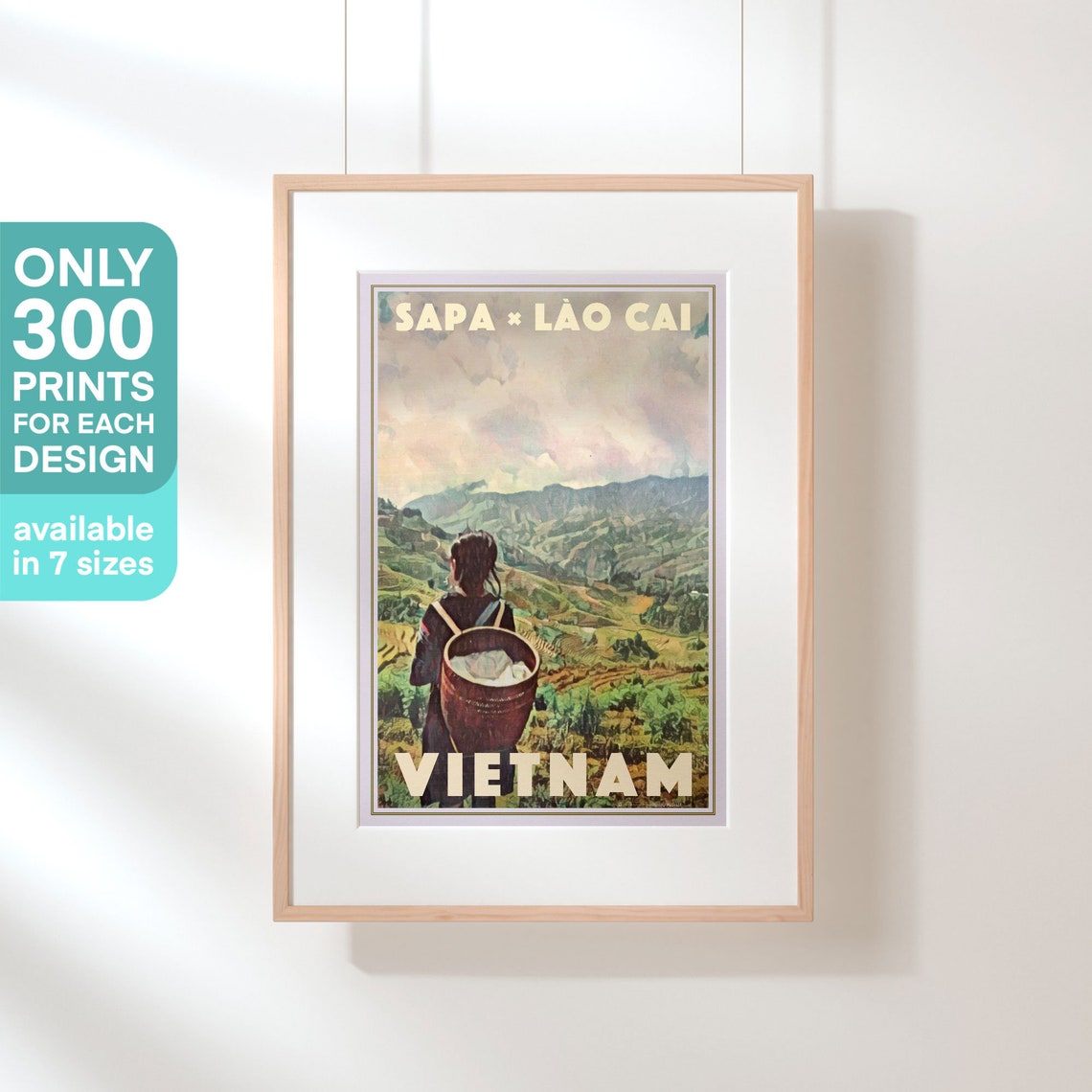 Sa Pa Poster Lao Cai By Alecse Limited Edition Vietnam Travel Poster Sapa Gallery Wall Print Of Vietnam Vietnam Decoration Gift - Image 3