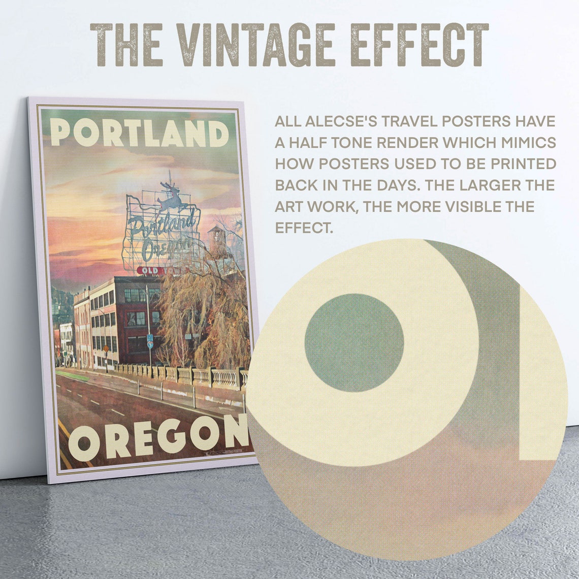 Portland Poster Oregon By Alecse Limited Edition Us Travel Poster Portland Gallery Wall Print Of Oregon Portland Decoration Gift - Image 2