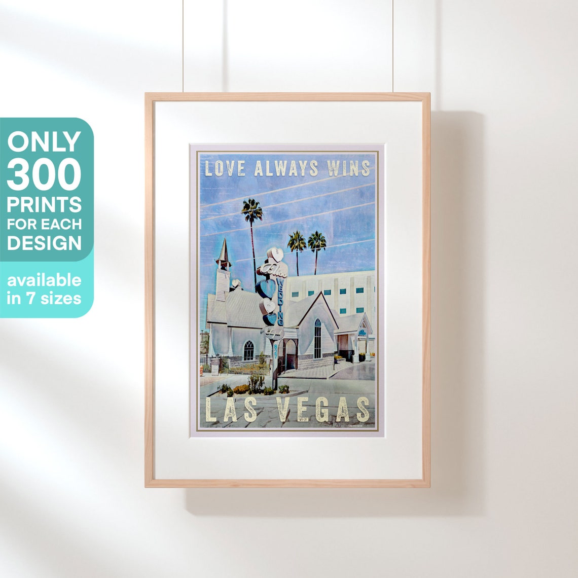 Las Vegas Poster Bliss Chapel By Alecse Limited Edition Las Vegas Wedding Poster Love Always Wins Gallery Wall Print Of Las Vegas - Image 3