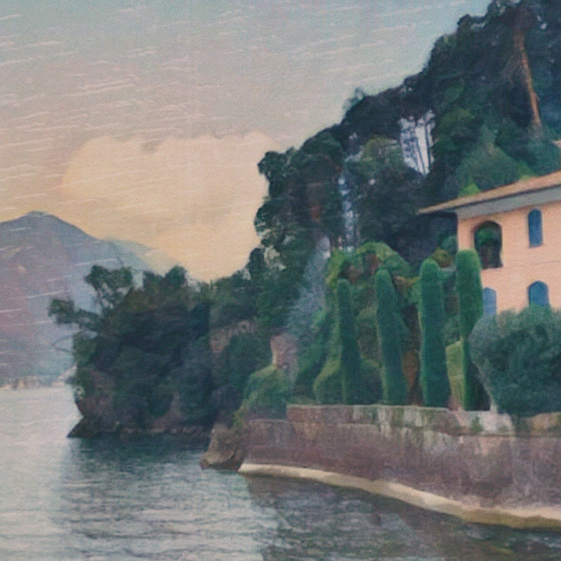 Bellagio Lago di Como Lakeside Villa Italy Retro Travel Poster - Image 4