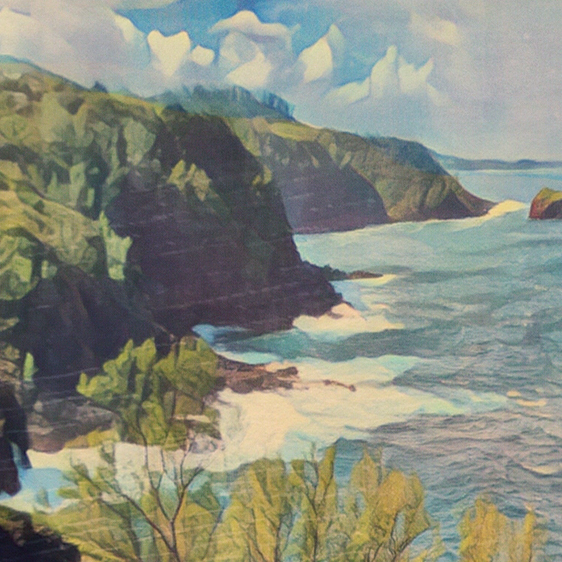 Petite Ile La Reunion Volcanic Coastline Waves Vintage Travel Poster - Image 4