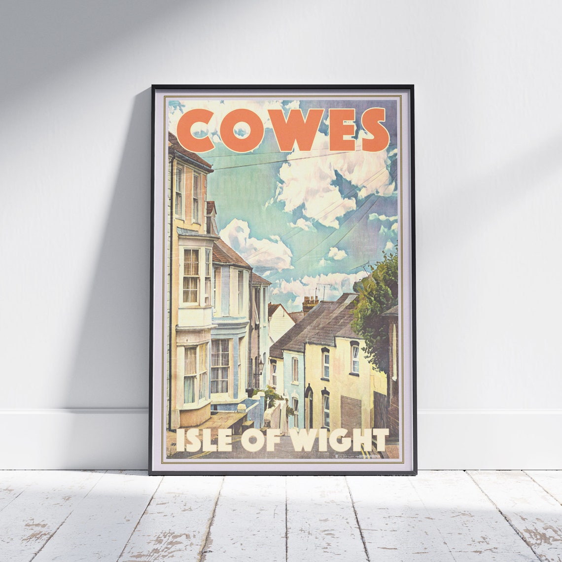 Cowes Poster Isle Of Wight By Alecse Limited Edition Uk Travel Poster Isle Of Wight Gallery Wall Print Of Cowes England Decoration